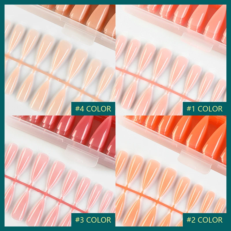 Nailpop – faux ongles colorés à pression courte, accessoires de manucure, à double forme, en acrylique, en Gel souple, 1